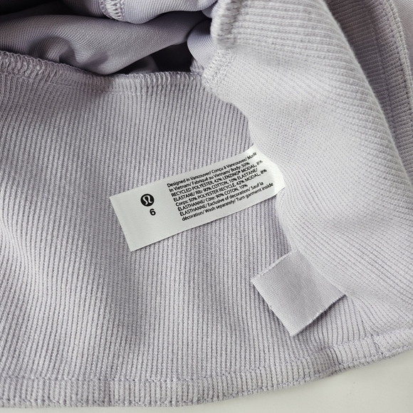 Lululemon Softstreme Ribbed Hem Pullover Sweater Faint Lavender Women's Size 6 - Picture 11 of 11
